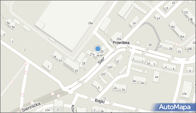 Gdańsk, Siennicka, 27, mapa Gdańska