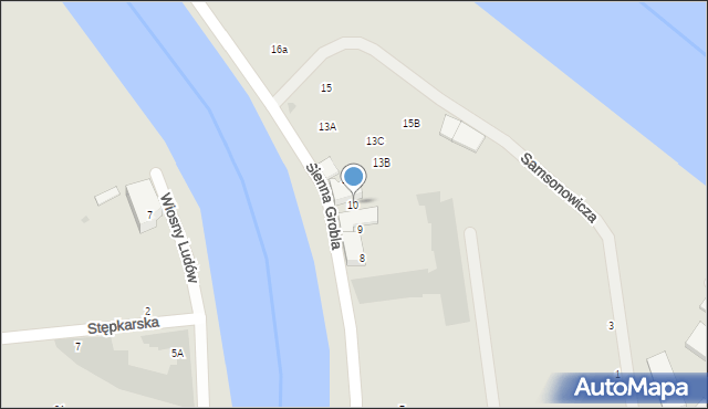 Gdańsk, Sienna Grobla, 10, mapa Gdańska