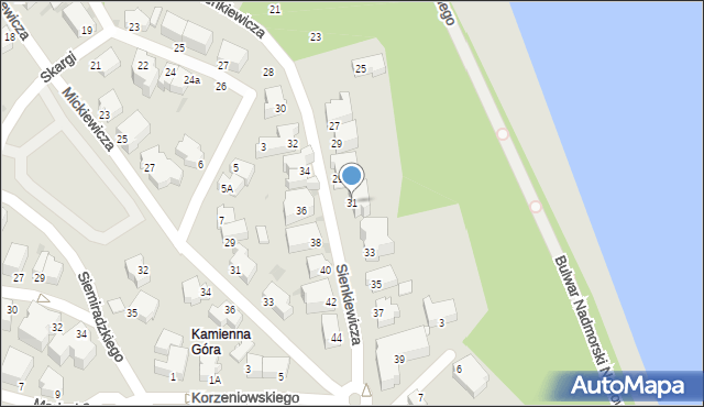 Gdynia, Sienkiewicza Henryka, 31, mapa Gdyni