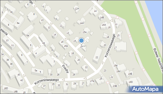 Gdynia, Sieroszewskiego Wacława, 17, mapa Gdyni