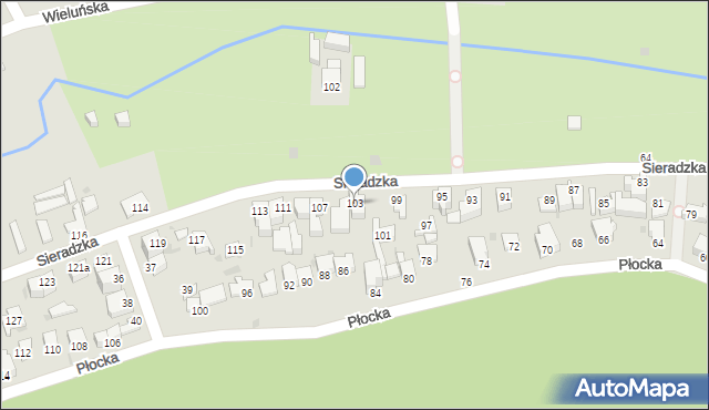 Gdynia, Sieradzka, 103, mapa Gdyni