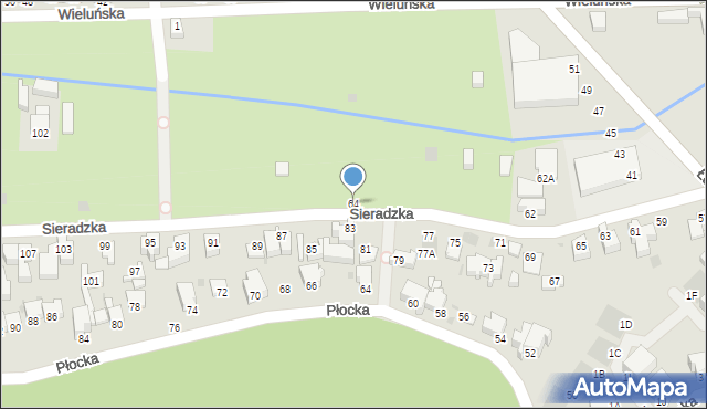 Gdynia, Sieradzka, 64, mapa Gdyni