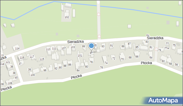 Gdynia, Sieradzka, 97, mapa Gdyni