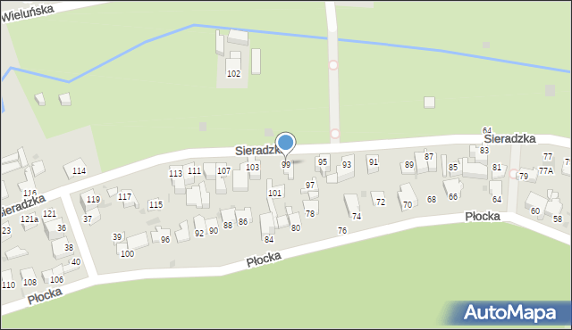 Gdynia, Sieradzka, 99, mapa Gdyni