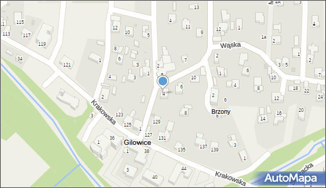 Gilowice, Siedlakówka, 4, mapa Gilowice