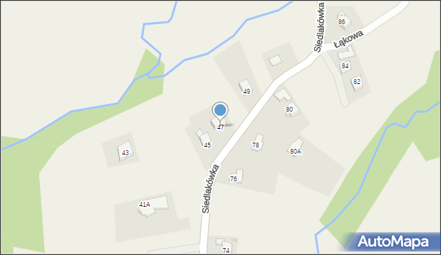 Gilowice, Siedlakówka, 47, mapa Gilowice