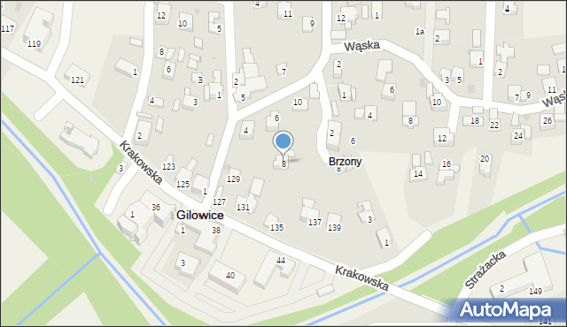 Gilowice, Siedlakówka, 8, mapa Gilowice