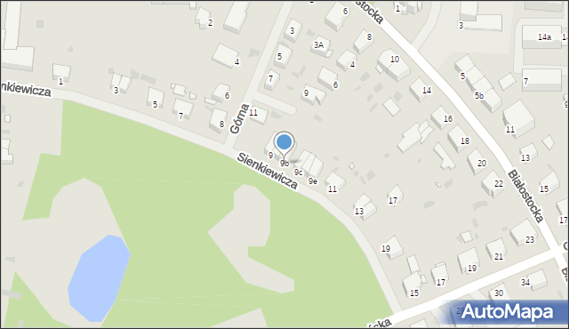 Giżycko, Sienkiewicza Henryka, 9b, mapa Giżycko
