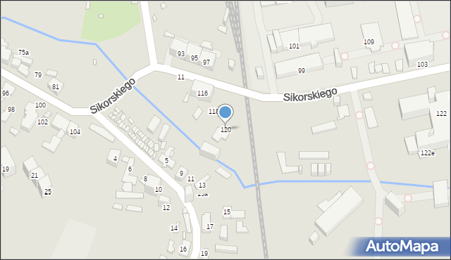 Gliwice, Sikorskiego Władysława, gen., 120, mapa Gliwic