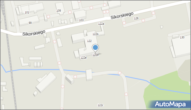 Gliwice, Sikorskiego Władysława, gen., 122d, mapa Gliwic