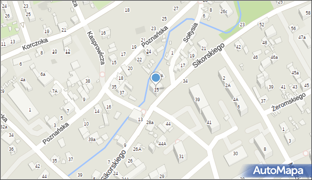 Gliwice, Sikorskiego Władysława, gen., 15, mapa Gliwic