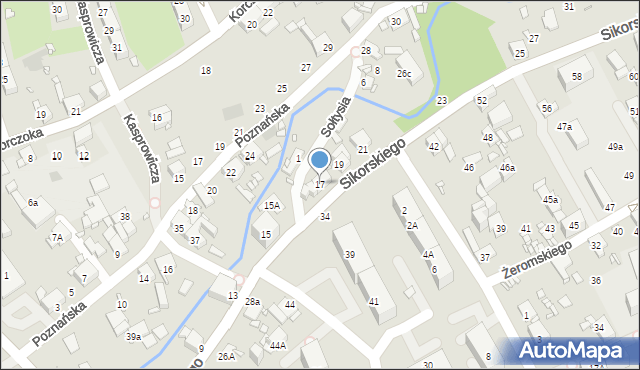 Gliwice, Sikorskiego Władysława, gen., 17, mapa Gliwic