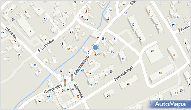 Gliwice, Sikorskiego Władysława, gen., 26A, mapa Gliwic