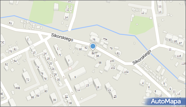 Gliwice, Sikorskiego Władysława, gen., 94, mapa Gliwic