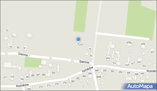 Gliwice, Sienna, 75c, mapa Gliwic