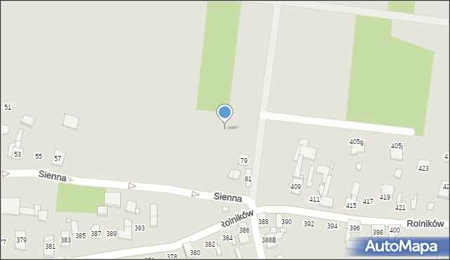 Gliwice, Sienna, 75e, mapa Gliwic