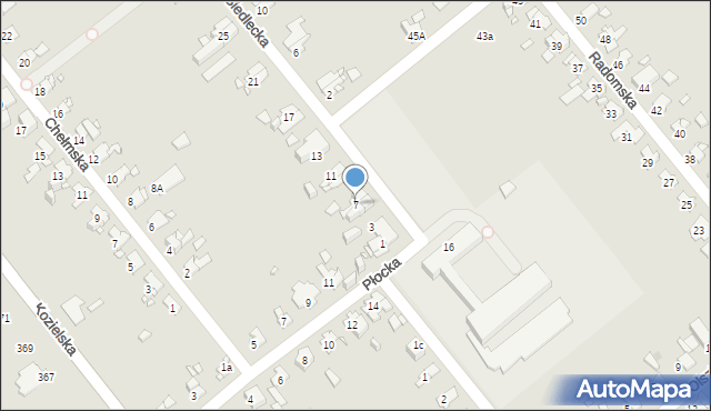 Gliwice, Siedlecka, 7, mapa Gliwic