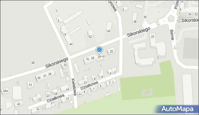 Głogów, Sikorskiego Władysława, gen., 27, mapa Głogów