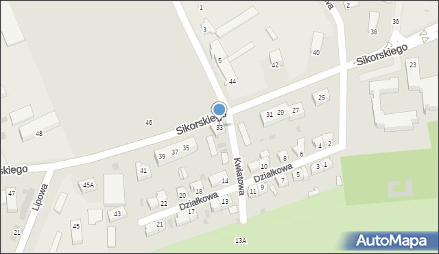 Głogów, Sikorskiego Władysława, gen., 33, mapa Głogów