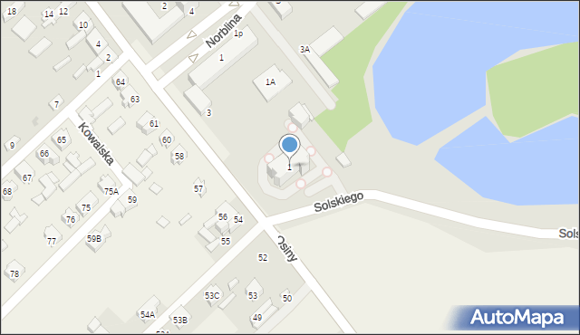 Głowno, Sikorskiego Władysława, gen., 1, mapa Głowno