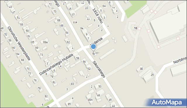 Głowno, Sikorskiego Władysława, gen., 5c, mapa Głowno