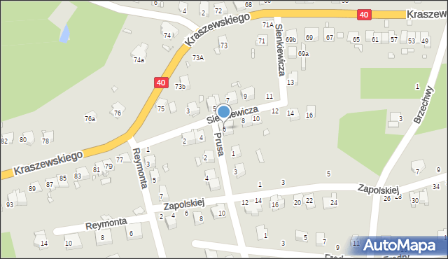 Głuchołazy, Sienkiewicza Henryka, 6, mapa Głuchołazy