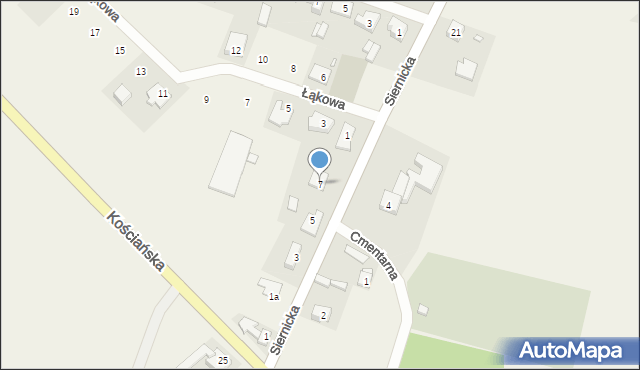 Głuchowo, Siernicka, 7, mapa Głuchowo