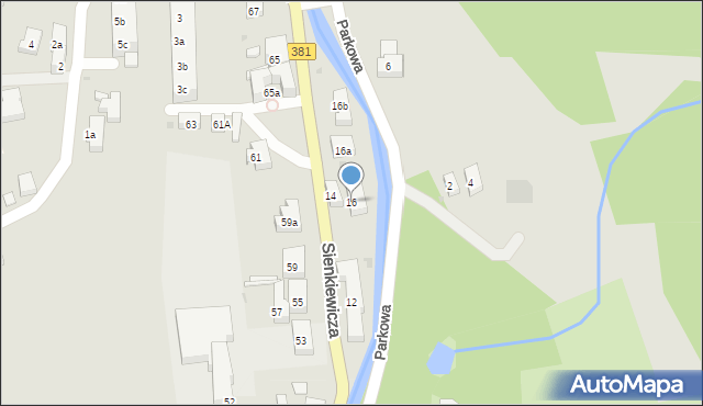 Głuszyca, Sienkiewicza Henryka, 16, mapa Głuszyca