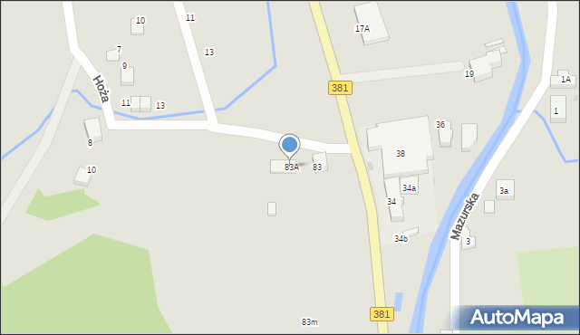 Głuszyca, Sienkiewicza Henryka, 83A, mapa Głuszyca