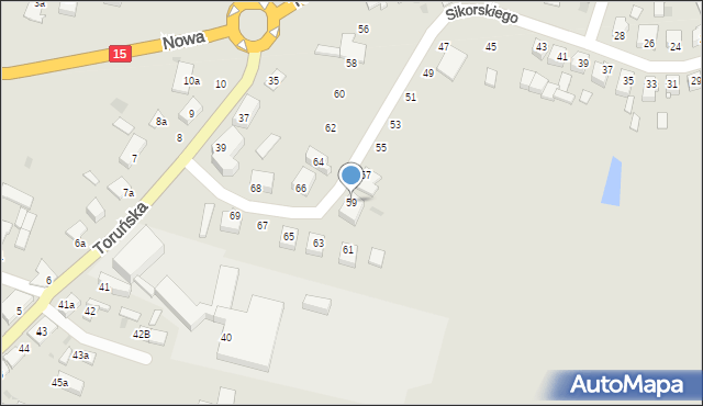 Gniewkowo, Sikorskiego Władysława, gen., 59, mapa Gniewkowo