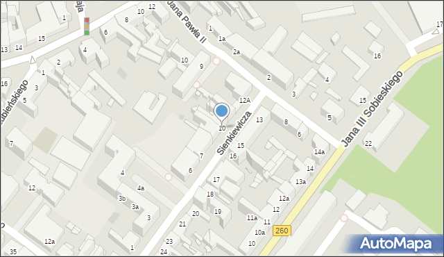 Gniezno, Sienkiewicza Henryka, 10, mapa Gniezna