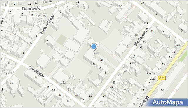 Gniezno, Sienkiewicza Henryka, 4, mapa Gniezna