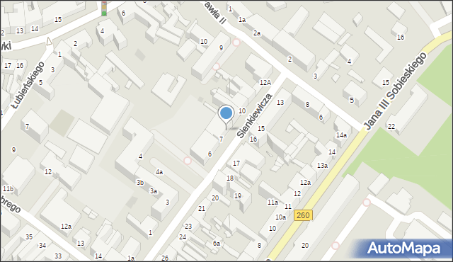 Gniezno, Sienkiewicza Henryka, 8, mapa Gniezna