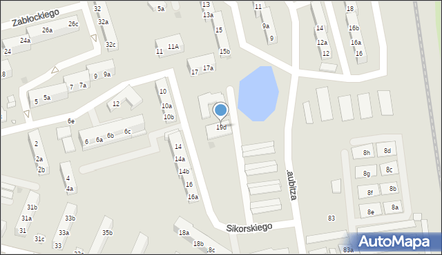 Gniezno, Sikorskiego Władysława, gen., 19d, mapa Gniezna