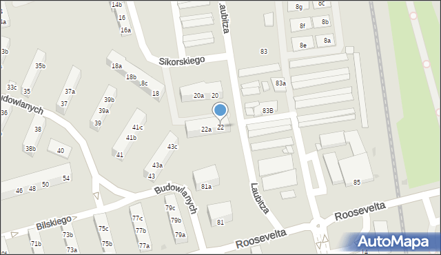 Gniezno, Sikorskiego Władysława, gen., 22, mapa Gniezna