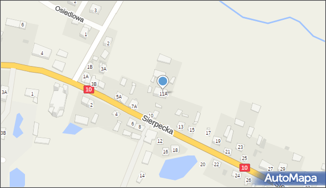 Gójsk, Sierpecka, 11A, mapa Gójsk