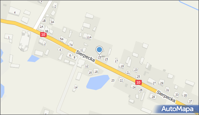 Gójsk, Sierpecka, 13, mapa Gójsk