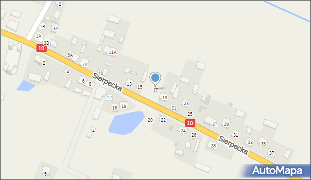 Gójsk, Sierpecka, 17, mapa Gójsk