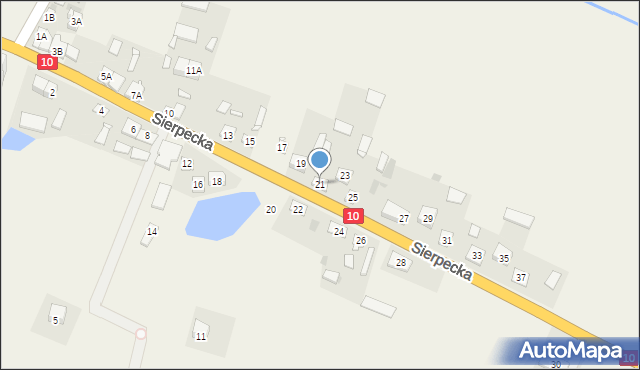 Gójsk, Sierpecka, 21, mapa Gójsk