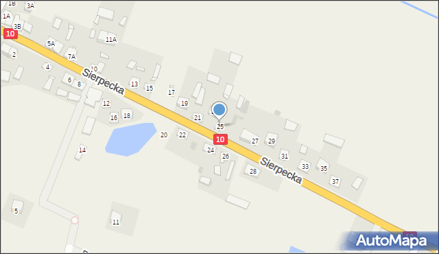 Gójsk, Sierpecka, 25, mapa Gójsk