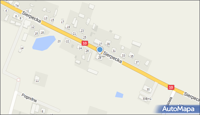 Gójsk, Sierpecka, 28, mapa Gójsk