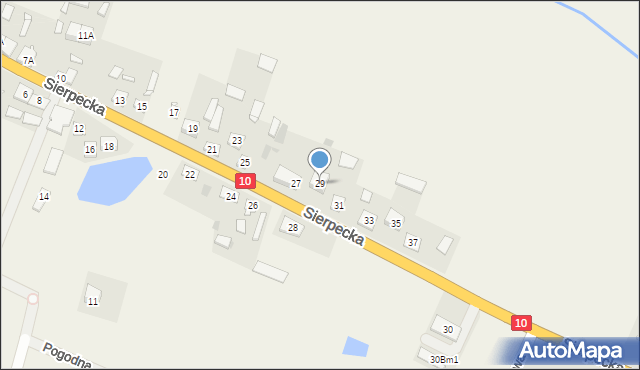 Gójsk, Sierpecka, 29, mapa Gójsk