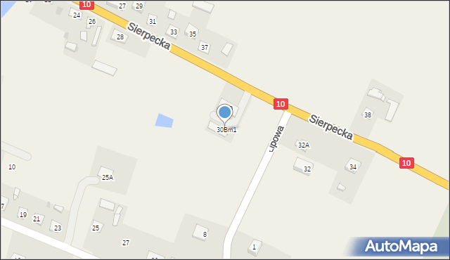 Gójsk, Sierpecka, 30Bm1, mapa Gójsk