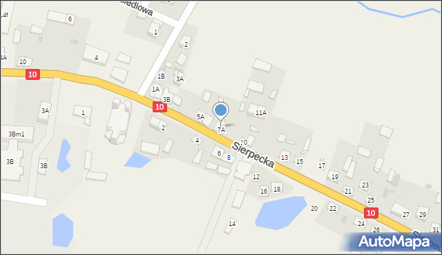 Gójsk, Sierpecka, 7B, mapa Gójsk