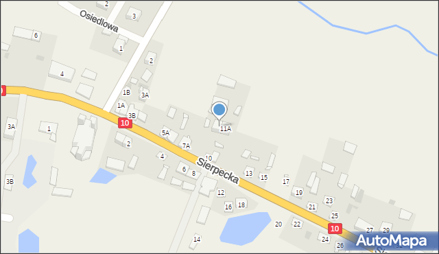 Gójsk, Sierpecka, 9, mapa Gójsk