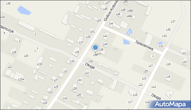 Golice, Siedlecka, 136, mapa Golice