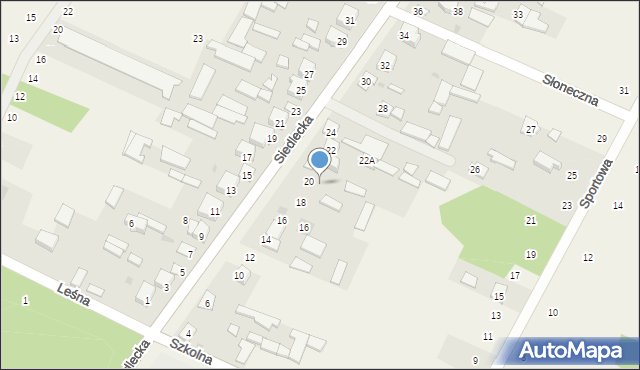 Golice, Siedlecka, 20, mapa Golice