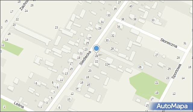Golice, Siedlecka, 24, mapa Golice