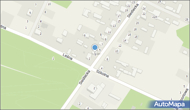 Golice, Siedlecka, 3, mapa Golice
