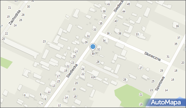Golice, Siedlecka, 30, mapa Golice